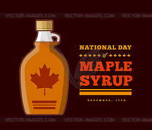 Maple Syrup Day December 17 - vector EPS clipart