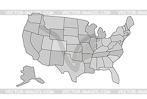 USA state map illustrastion - vector image