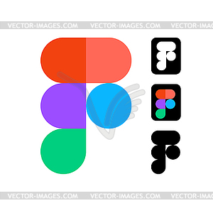 Figma application for website development, mobile - vector image
