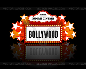 Bollywood is traditional Indian movie. with - vector clipart