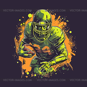 American football. Symbol, emblem with an American - vector image