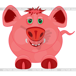 Cartoon to pigs - vector image