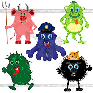 Much monsters - vector clip art