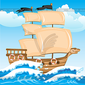 Nave seaborne - vector image
