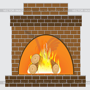 Heater of brick - vector image