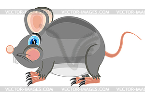 Cartoon by sulphur of rat - vector image