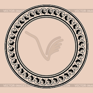 Round Vintage Frame - vector clip art