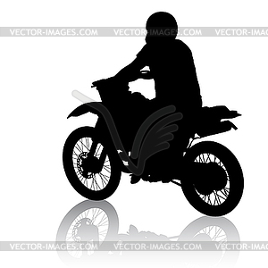 Black silhouettes sport bike. illustr - vector clipart