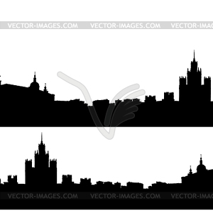 Moscow city silhouette skyline - vector clipart