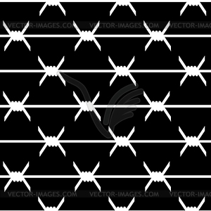 Seamless wallpaper barbed wire.  - vector clipart