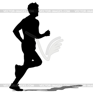 Running silhouettes. - stock vector clipart