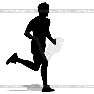 Running silhouettes.  - royalty-free vector image