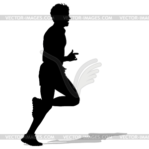 Running silhouettes.  - vector clipart