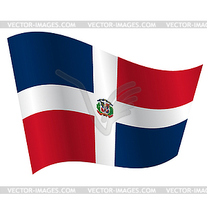 Flag of country Dominican Republic. Exact colors - vector clipart