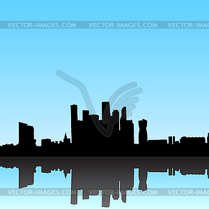 Moscow city silhouette skyline skyscrapers moscow - vector clipart