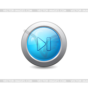 Web button with next icon - vector image