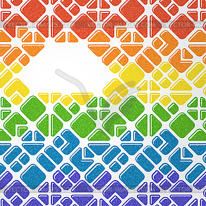 Rainbow mosaic background - vector image