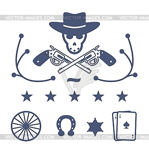 Western items - vector clipart