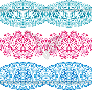 Linear floral ornament - vector clipart