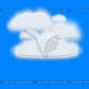 Облачное небо - изображение векторного клипарта