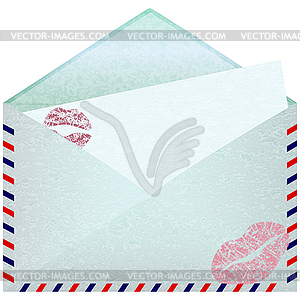 Envelope with paper sheet - vector image