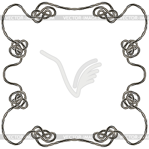 Rope with celtic knot - vector clipart