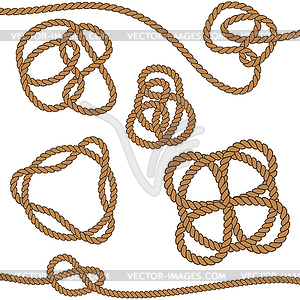 Rope with celtic knot - vector clipart