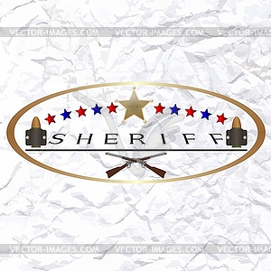 Шериф- - векторный клипарт Royalty-Free