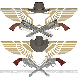 Cowboy pistols - vector image