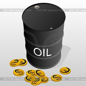 Sale of petroleum products - vector clip art