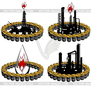 Нефть бизнес- - векторный клипарт / векторное изображение