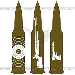 Bullet shooting - vector image