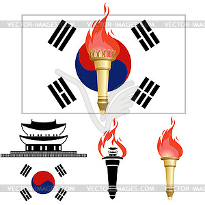 Olympics in Korea - vector clip art