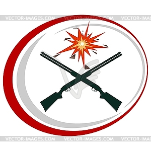 Trap shooting - vector clipart