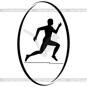 Athletics. Running - vector clip art