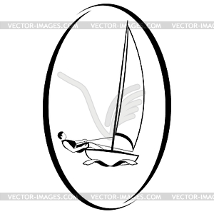 Sail sport - royalty-free vector clipart