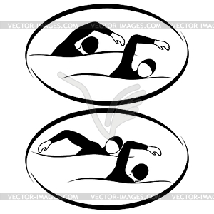Swimming - vector clipart