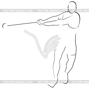 Hammer throwing - vector clipart