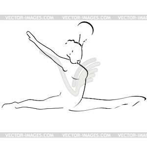 Спортсменка - стоковое векторное изображение
