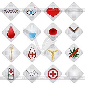 Набор медицинских иконок- - векторное изображение EPS