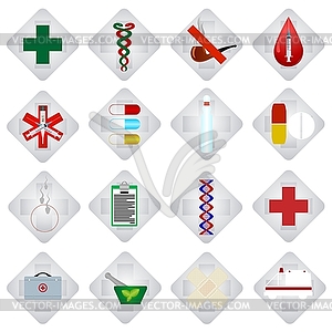 Set of medical icons - vector image