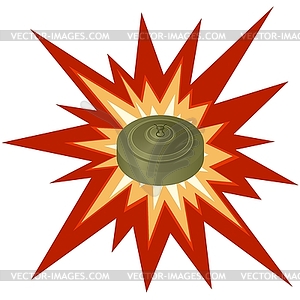 Противотанковой мины - изображение в векторе / векторный клипарт