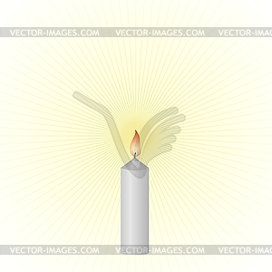 Wax candle - vector image