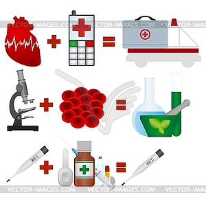 Medical arithmetic - vector clip art