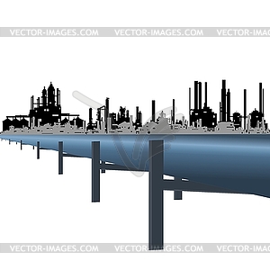 Oil pipeline - vector clipart