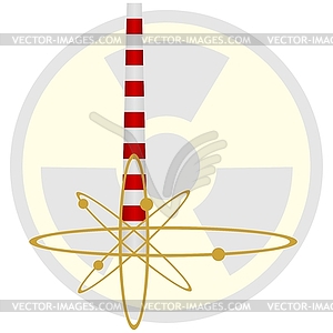 Nuclear power engineering - vector clipart