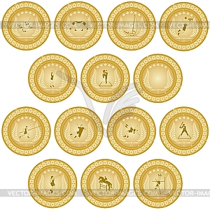 Gold medal sport - vector image