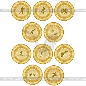 Gold medal sport - vector clip art