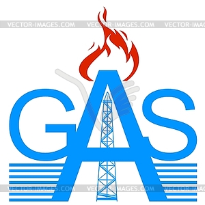 Газ - изображение в векторном формате