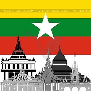 Burma - vector clip art